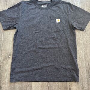 Carhartt Men's Dark Gray Short Sleeve Tee. Medium loose fit